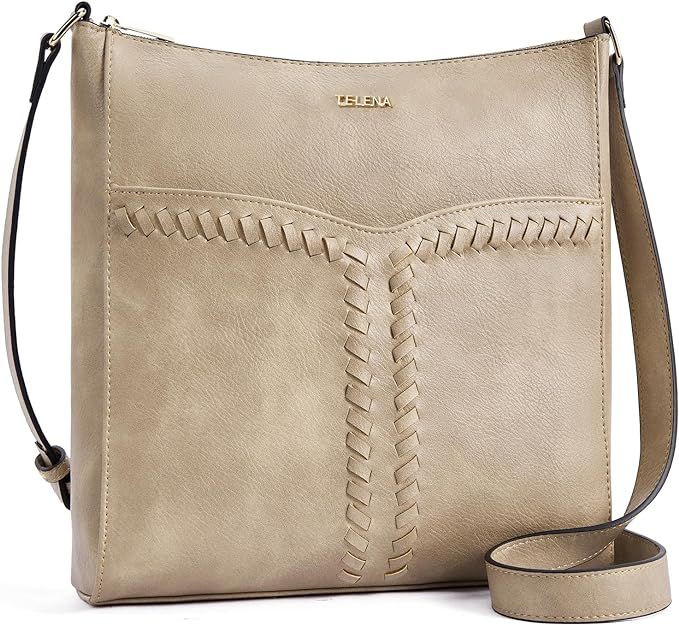 Telena Crossbody Bags for Women Hobo Bags Vegan Leather Shoulder Bucket Bag Crossbody Purse with ... | Amazon (US)