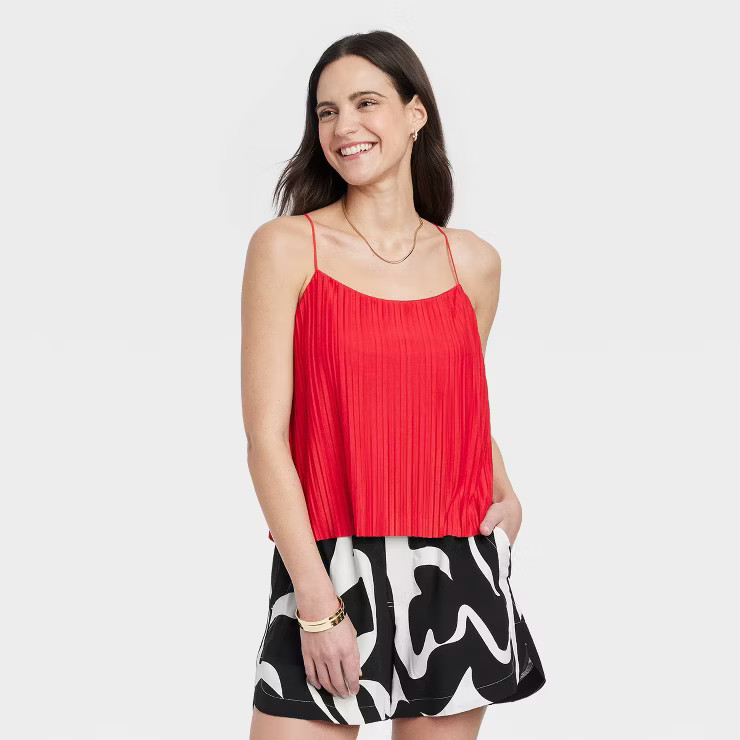 Women's Plisse Cami - A New Day™ | Target