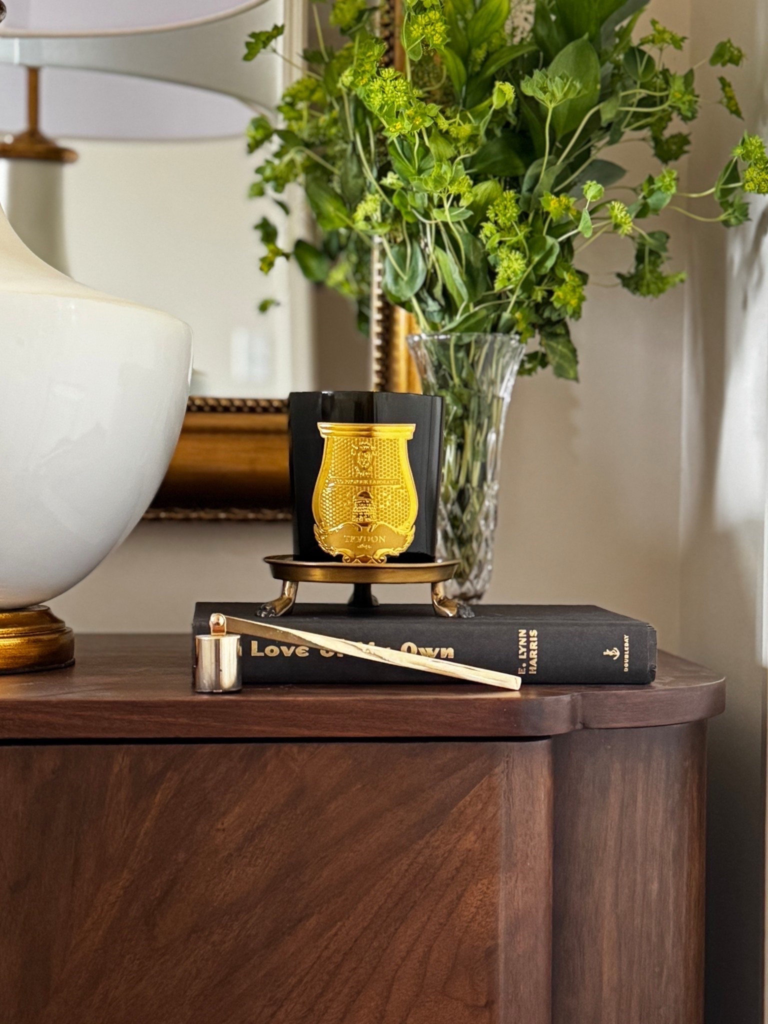 My favorite candle and brass clawfoot candle holder that I styled in the Soft Luxe guest bedroom project.  The brass candle holder is part of the @Alice Lane anniversary sale.  Now through July 24th!

#homedecor #alicelanehome #nightstandstyling @alicelanehome

#LTKSaleAlert #LTKHome