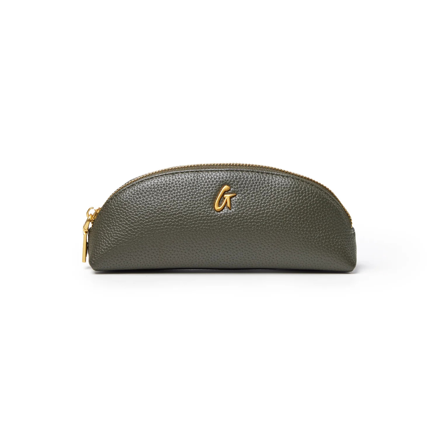 PEBBLE PENCIL POUCH - OLIVE GREEN | Glam-Aholic Lifestyle