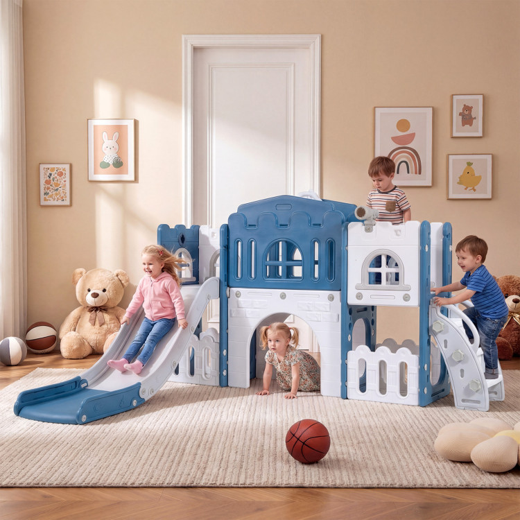 Costway All in 1 toddler slide for kids age 1-3, indoor baby climber playset with slide, tunnel, ... | Costway US Affiliate