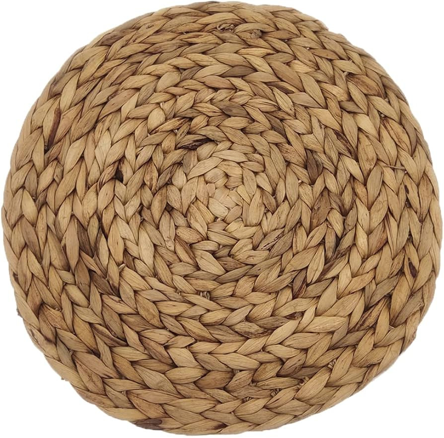 Round Woven Placemats,Set of 6 Natural Water Hyacinth Braided Table Mats Heat Resistant Non-Slip ... | Amazon (CA)