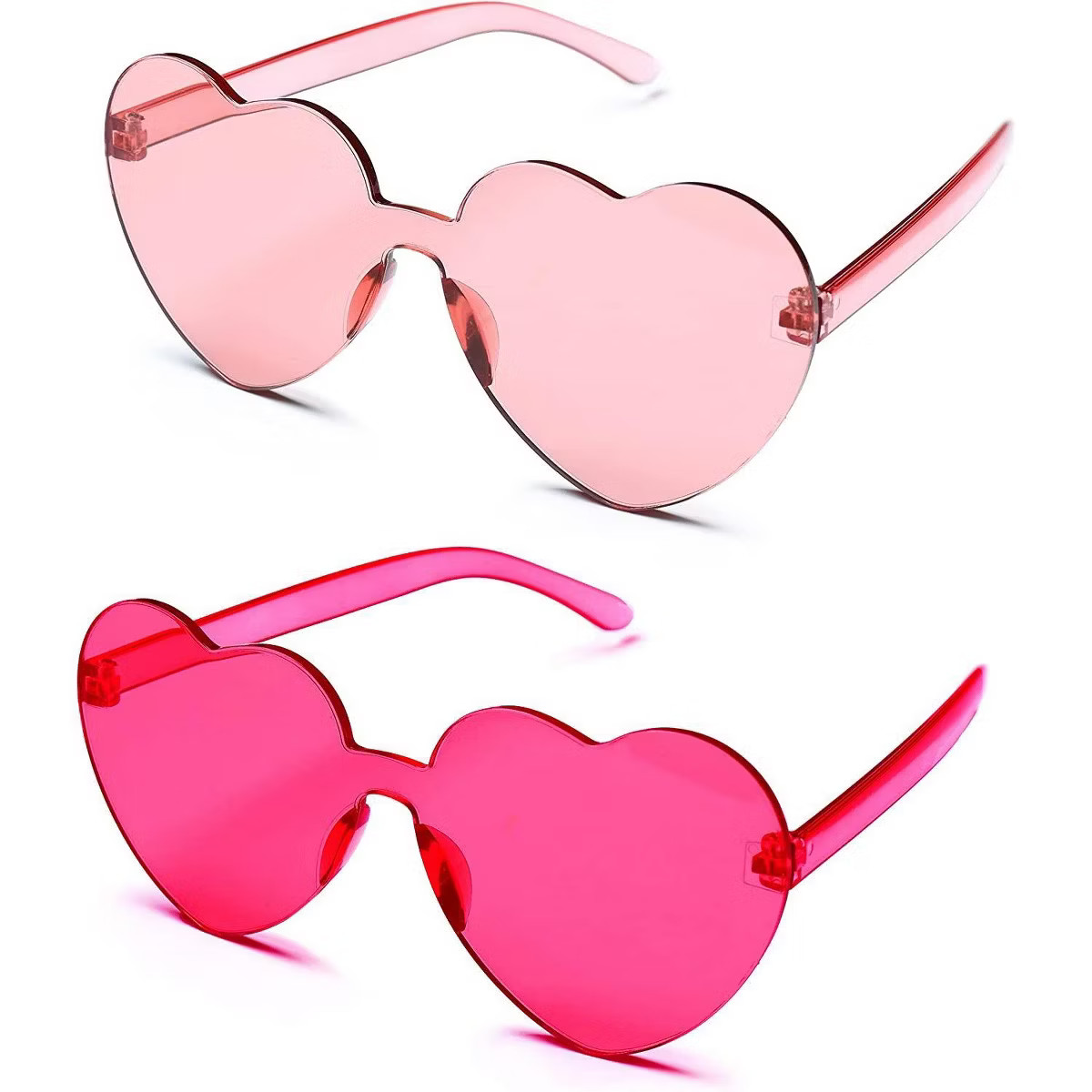 4E's Novelty Heart Shaped Sunglasses for Women (2 Pack) - Cute Pink Heart Sunglasses for Parties,... | Target