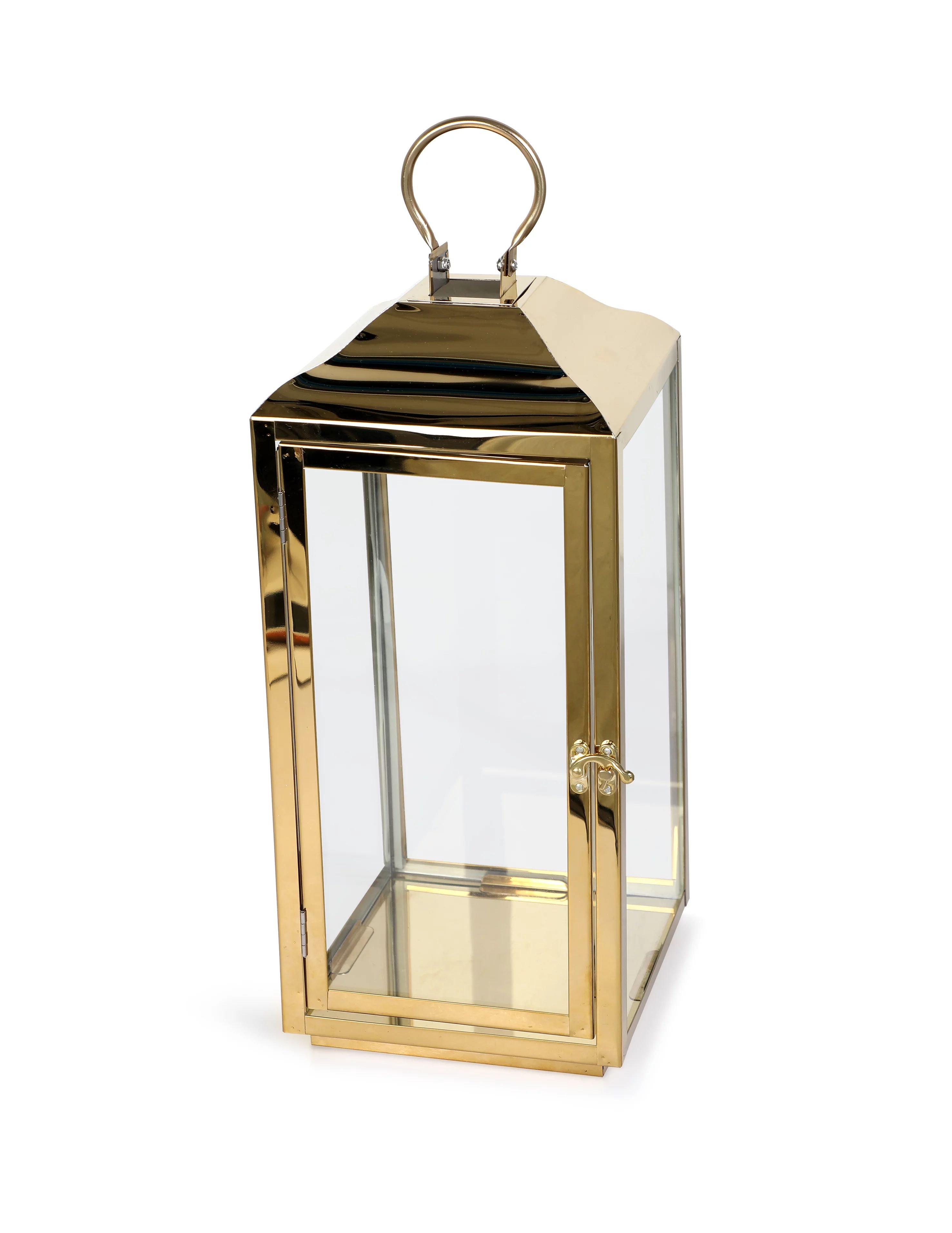 Better Homes & Gardens Gold Metal Lantern Candle Holder | Walmart (US)