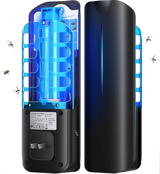 Flying Insect Trap Plug in Mosquito Bug Zapper Indoor Gnat Moth Catcher with 9W Night UV Light, 1... | Amazon (US)
