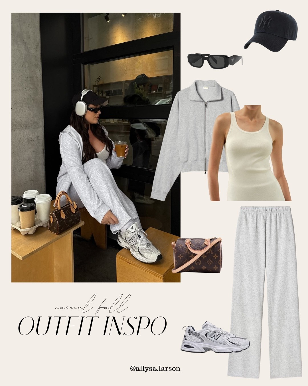 Comfy casual fall outfit for coffee - love how soft this sweat set is! A perfect closet stable to add to your fall wardrobe 

#LTKSeasonal #LTKFindsUnder100 #LTKStyleTip