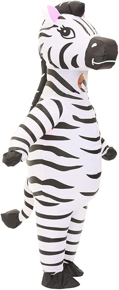 AICHLO Zebra Inflatable Costume Zebra Costume Fancy Dress Jumpsuit for Party Zebra Blow Up Suit Z... | Amazon (US)