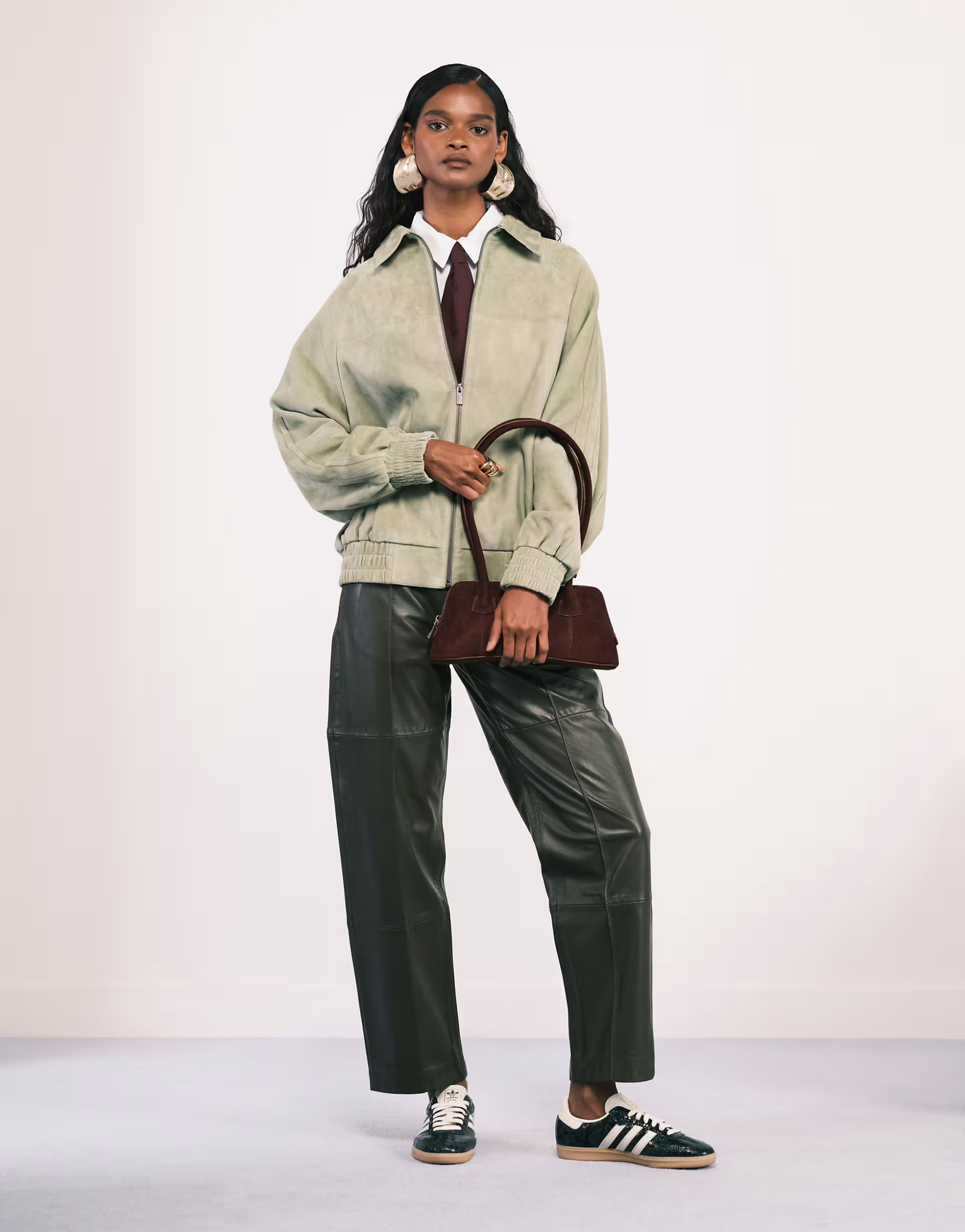 adidas Originals x ASOS jacket in green suede | ASOS | ASOS (Global)