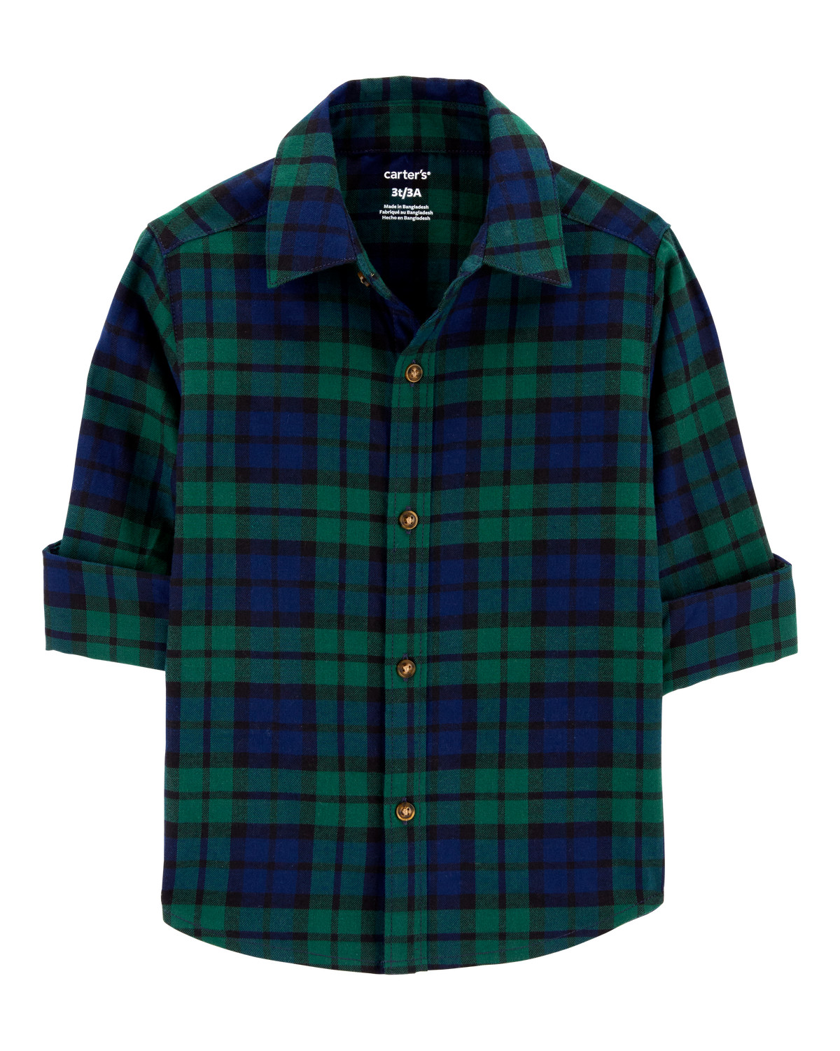 Toddler Plaid Twill Button-Down Shirt - Carter's | Carter's | Carter's Inc