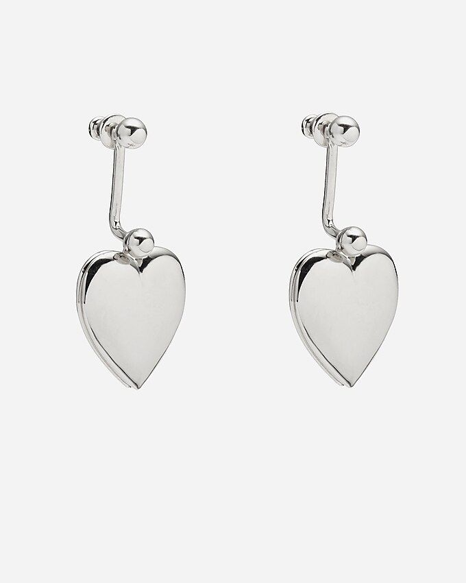 Lady Grey heart-locket earrings | J.Crew US