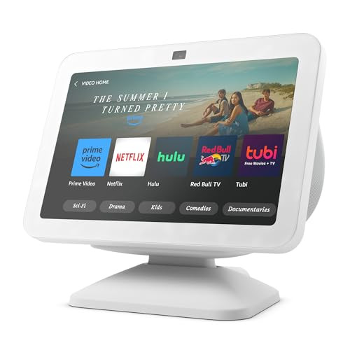 Amazon Echo Show 8 (newest model), With Spatial Audio, Smart Home Hub, and Alexa, Glacier White | Amazon (US)