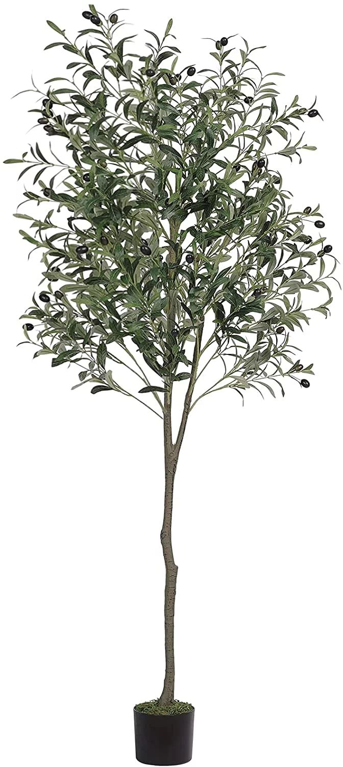VIAGDO Artificial Olive Tree 6ft(70in) Tall Fake Potted Olive Silk Tree Large Faux Olive Branches... | Walmart (US)