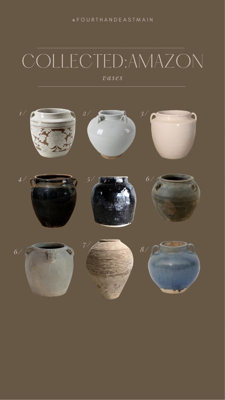  collected // vases from amazon

amazon finds 
vase
vintage case
vase roundup
antique vase
amazon home 

#LTKhome