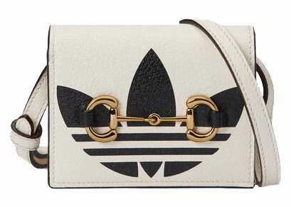 Women's Gucci x Adidas Card Case With Horsebit in White/Black | StockX