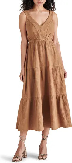 Amira Tiered Cotton Midi Dress | Nordstrom