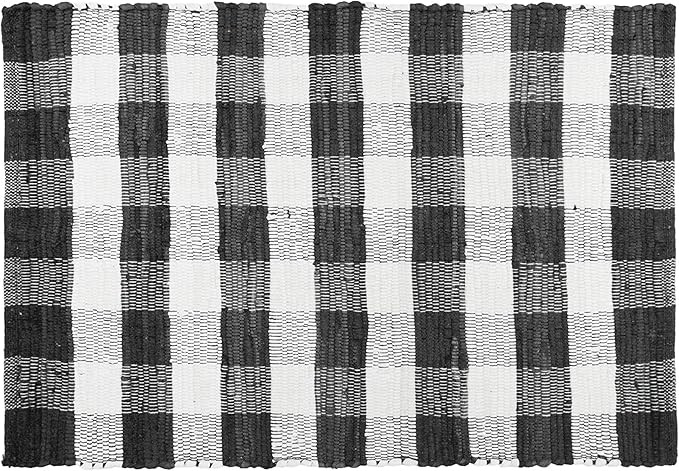 GLAMBURG Cotton Buffalo Check Plaid Rugs Washable, Handwoven Checkered Rug Welcome Door Mat 22x34... | Amazon (US)