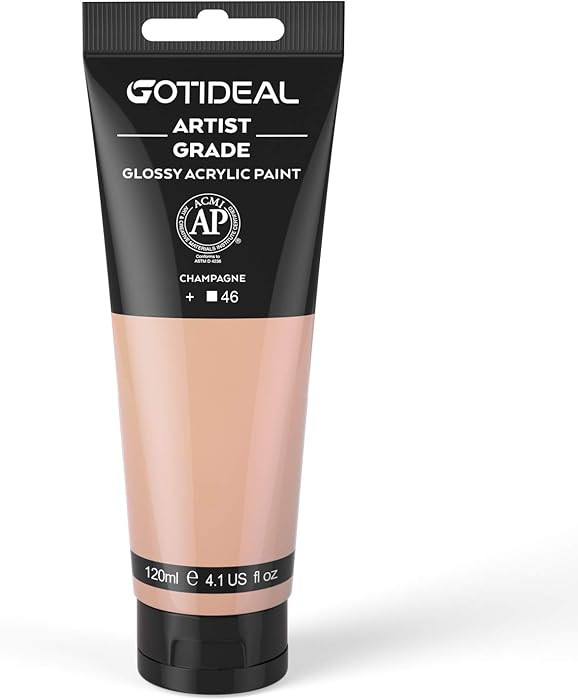 GOTIDEAL Acrylic Paint Champagne Flesh Tubes(120ml, 4.1 oz) Non Toxic Non Fading,Rich Pigments fo... | Amazon (US)