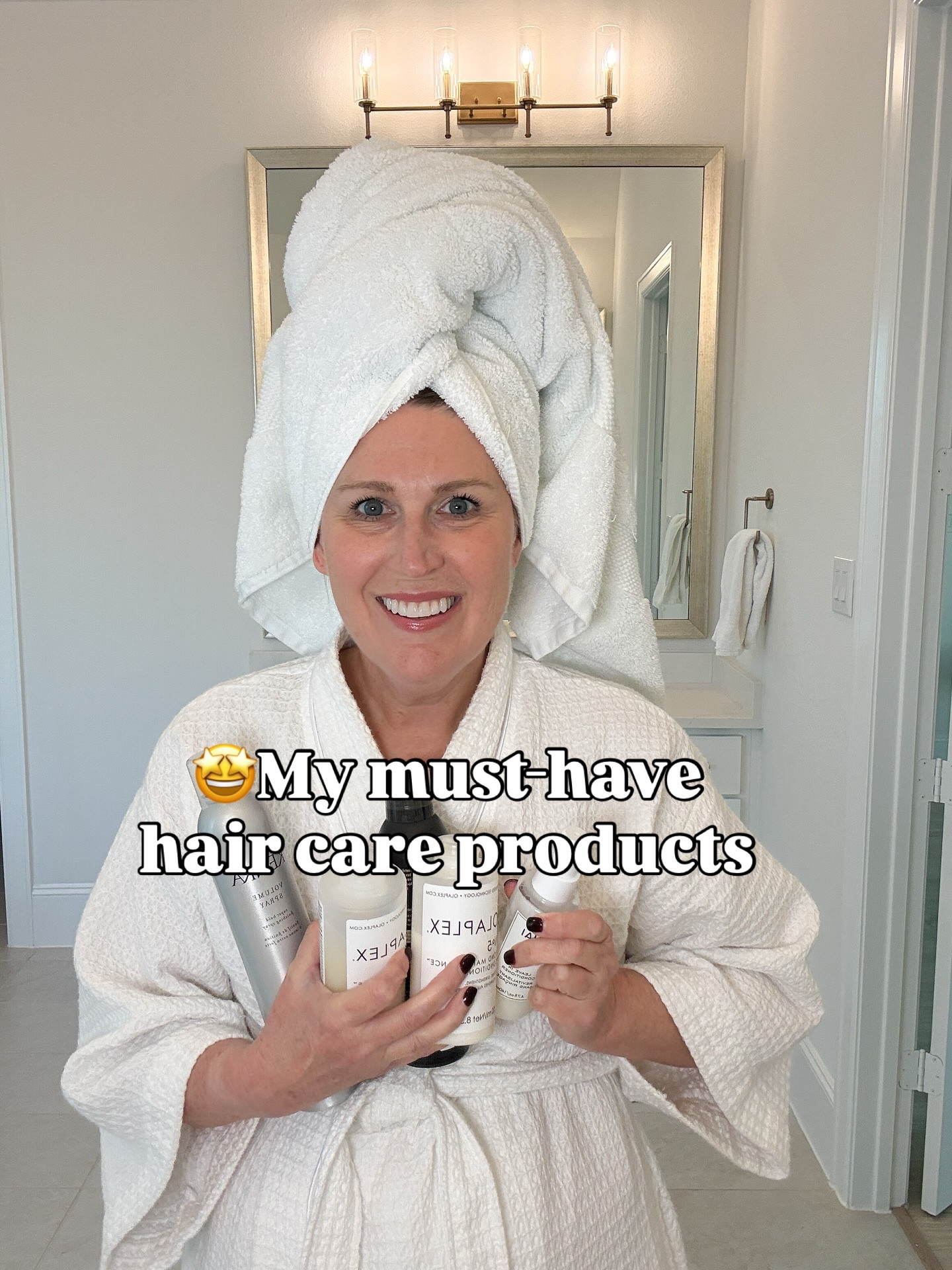 My must-have hair-care lineup for real life at 50+.

These are the products that help with the things no one tells you about—dryness, thinning, dullness—while still keeping my routine clean, minimal, and beautiful.

Comment HAIR for the lineup that keeps my hair feeling like me, just better.

#haircareroutine #haircareover50 #midlifestyle #over50beauty