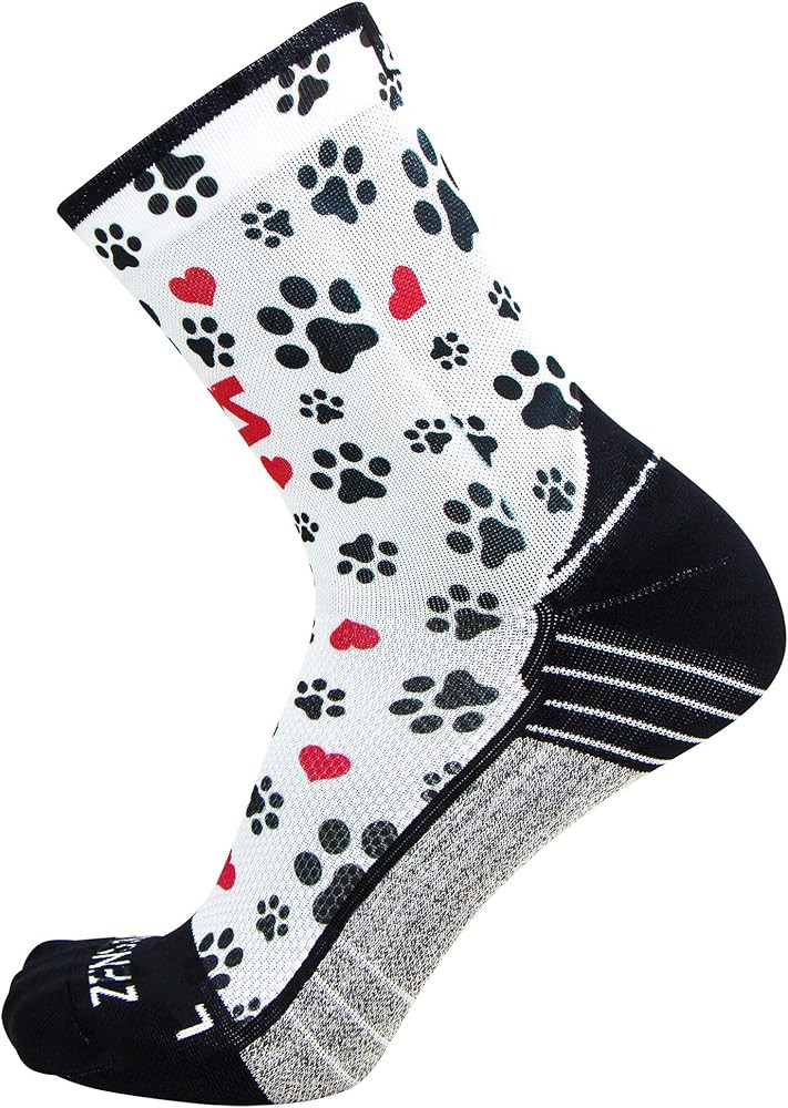 Zensah Limited Edition Running Socks - Fun and Crazy Mini Crew Compression Socks, Moisture Wickin... | Amazon (US)