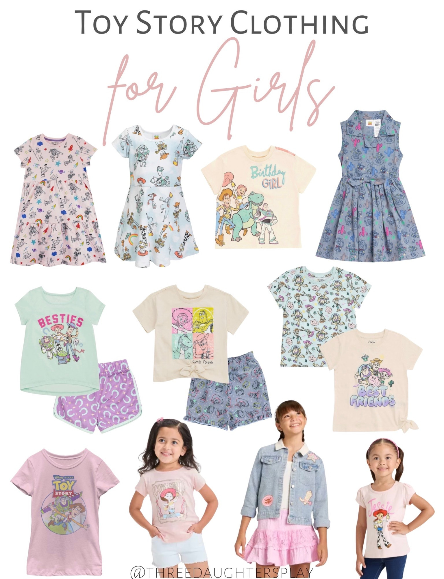 I had a hard time finding cute Toy Story clothes for my twin girls for their birthday, so I thought I’d put together some pieces for you other Toy Story loving girl mamas! 💗

#LTKKids
