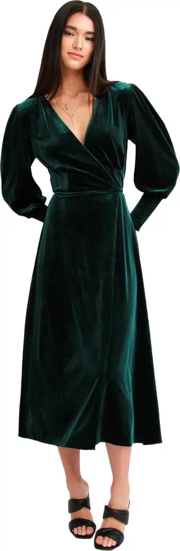 Belle & Bloom Current Mood Velvet Wrap Dress | Nordstrom | Nordstrom