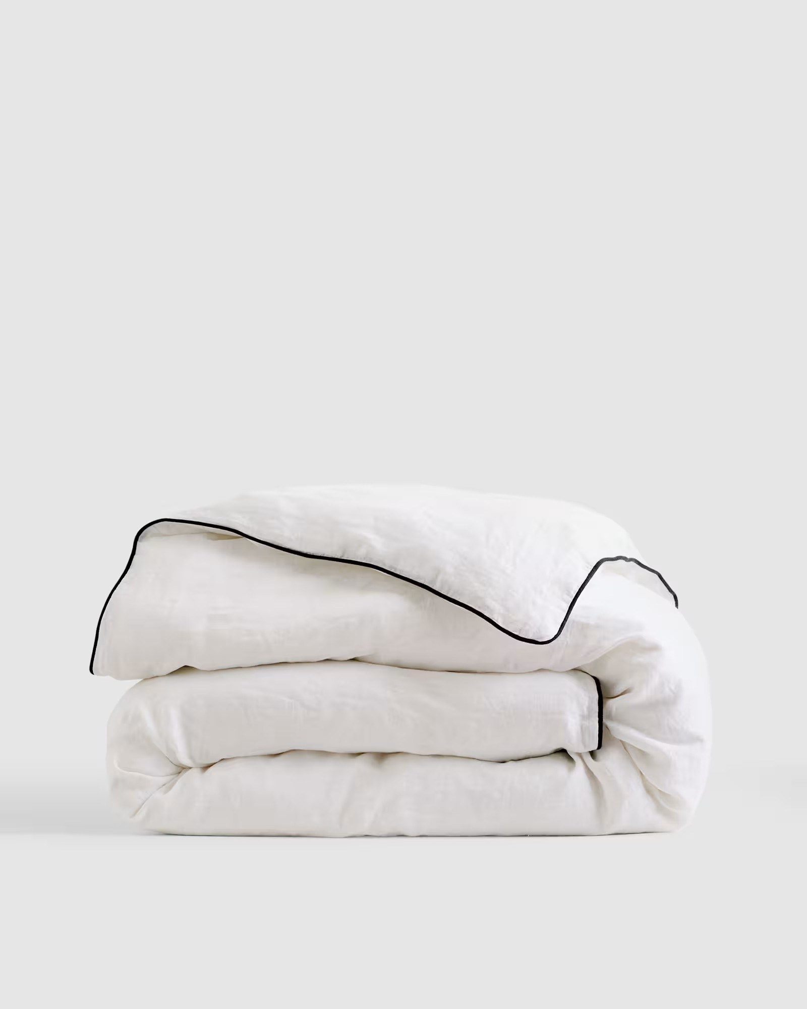 European Linen Piped Duvet Cover | Quince