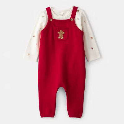 new!Carter's Holiday Baby Unisex 2-pc. Overall Set | JCPenney