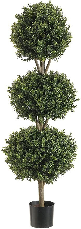 Silk Decor 1 4'TRI Ball Boxwood TOP.(P) GRTT Greenery, 48-in, Two Tone Green | Amazon (US)