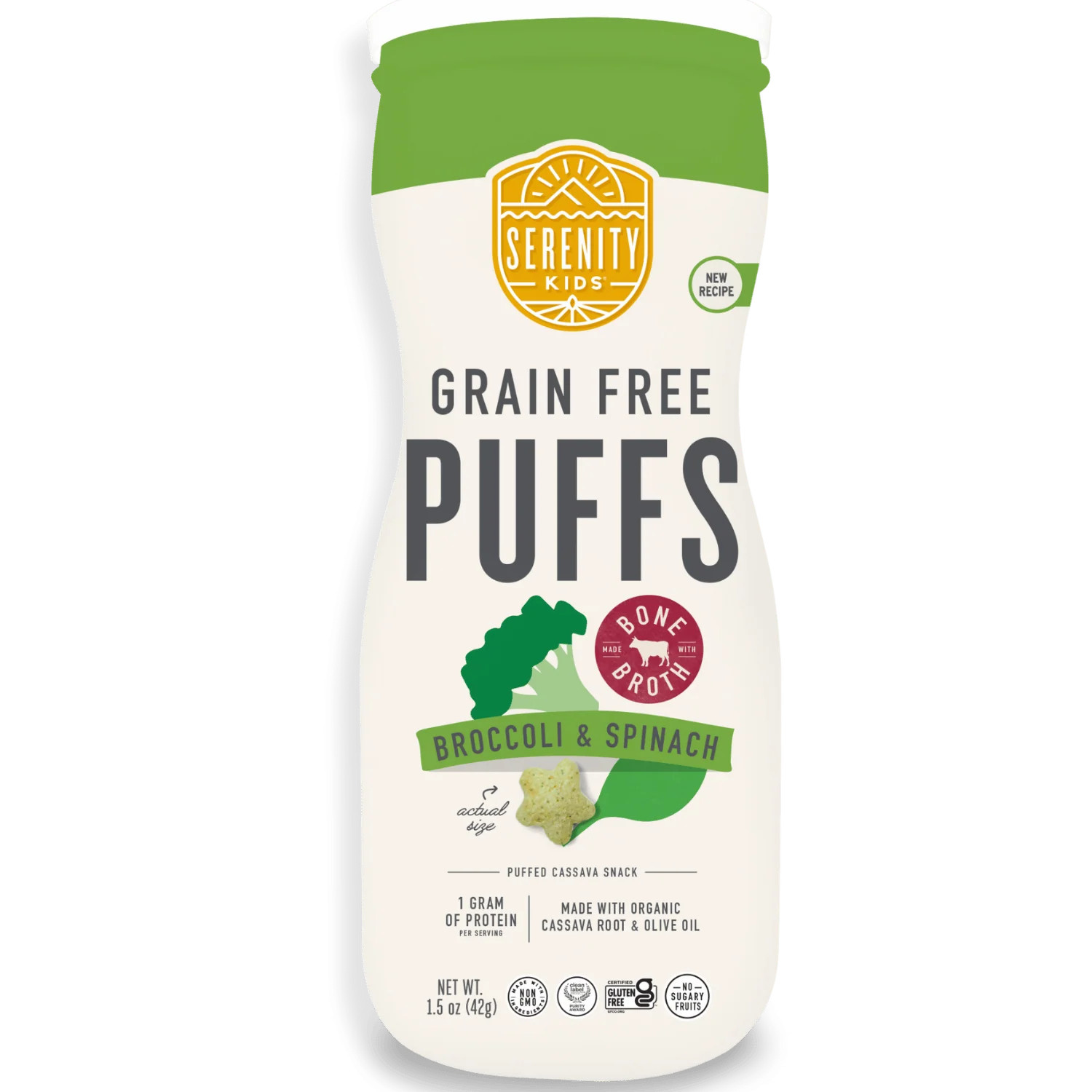 Grain Free Baby Puffs // Broccoli & Spinach // Serenity Kids® | Serenity Kids
