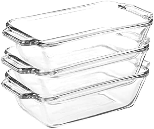 Anchor Hocking 1.5-Quart Oven Basics Loaf Dish, Set of 3, Clear | Amazon (US)