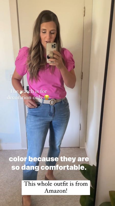 Jeans. I bought these jeans in a second color because I love them so much. You can sleep in them, they are so comfortable.

#LTKShoeCrush #LTKMidsize #LTKWorkwear
