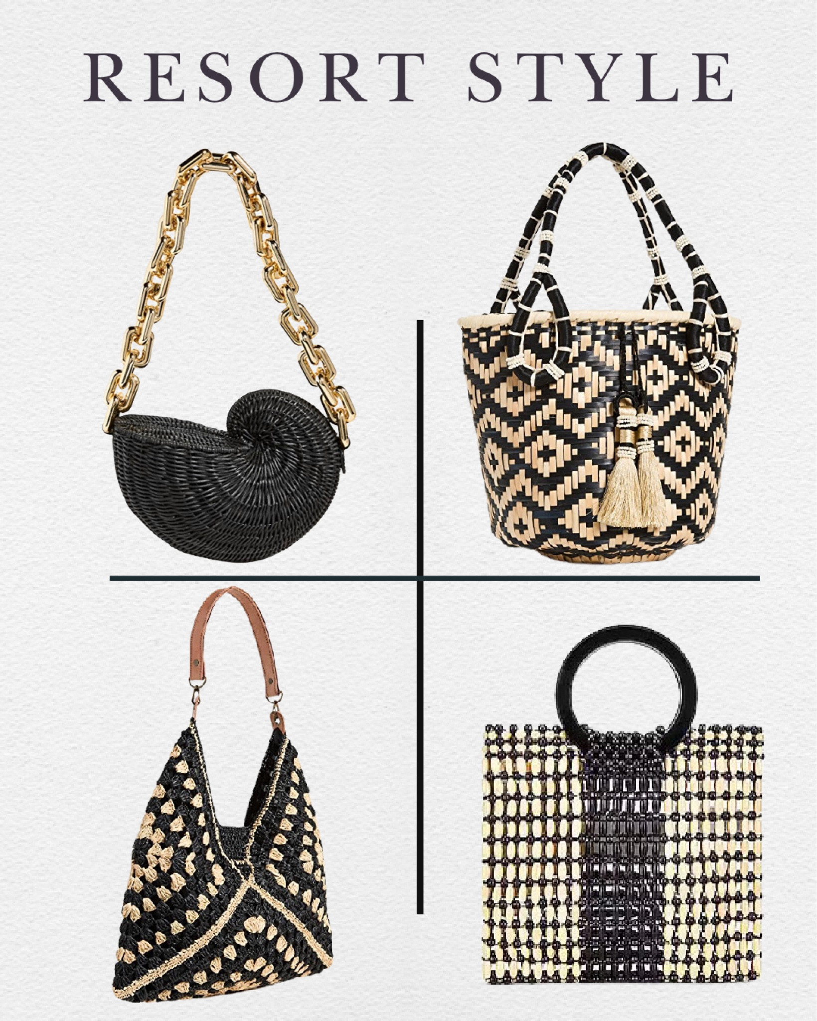 Headed somewhere warm for vacay?  These resort style bags will walk straight from the beach or pool to your dinner out.  

Vacation bags | straw bags | woven bags | resort wear | beach style | vacation outfits 

#Vacationbags #VacationBags #Strawbags #springbags #VacationStyle #VacationOutfits #SpringBreak 

#LTKtravel #LTKitbag #LTKSeasonal