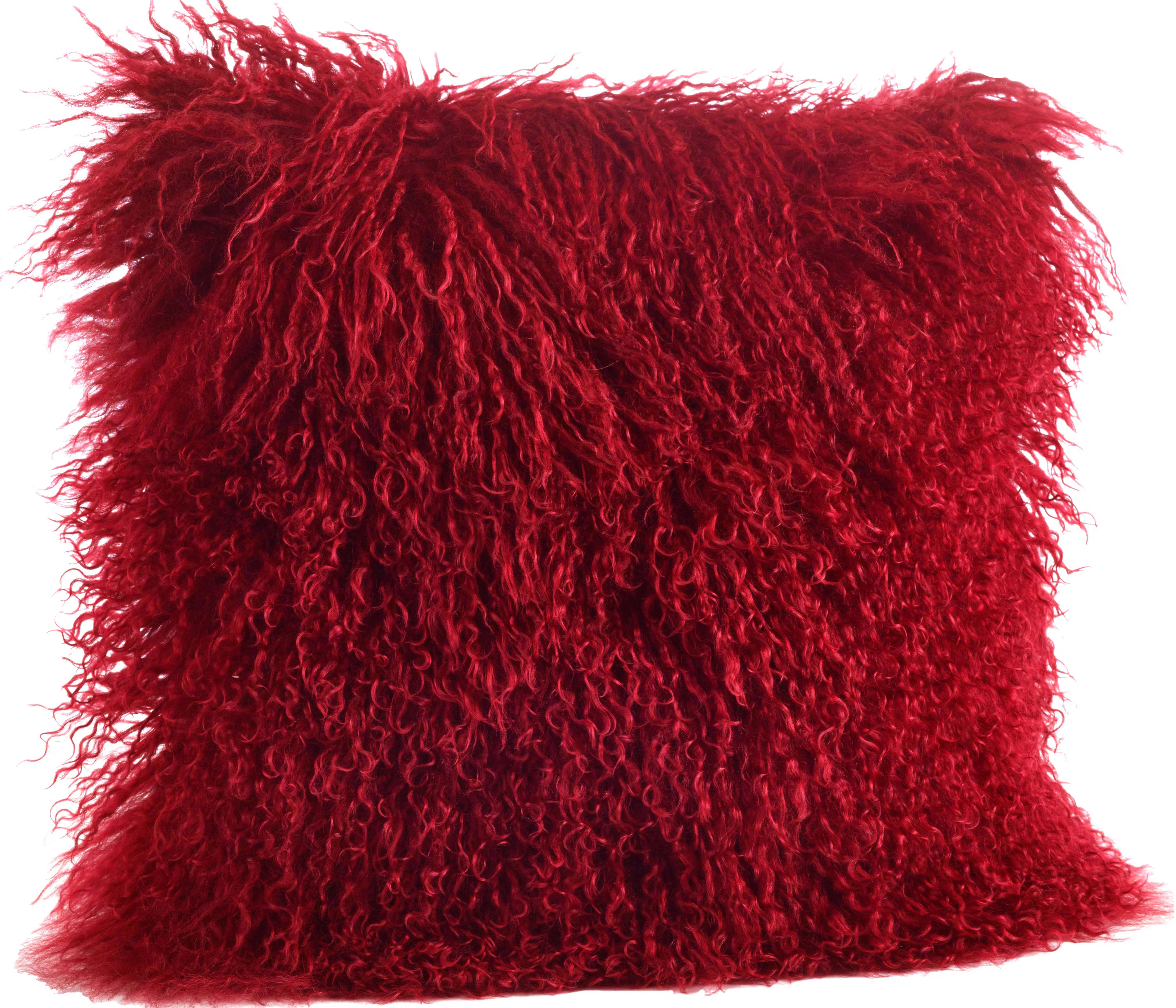 Iyana Lamb Wool Square Cover & Insert | Wayfair North America