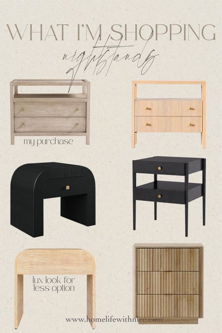 Been shopping these nightstands for our master bedroom. I ended up going with the top left. Can’t wait for them to arrive!! Also shared a great lux look for less option for y’all!
#nightstands #modernhome #homedecor

#LTKstyletip #LTKsalealert #LTKhome