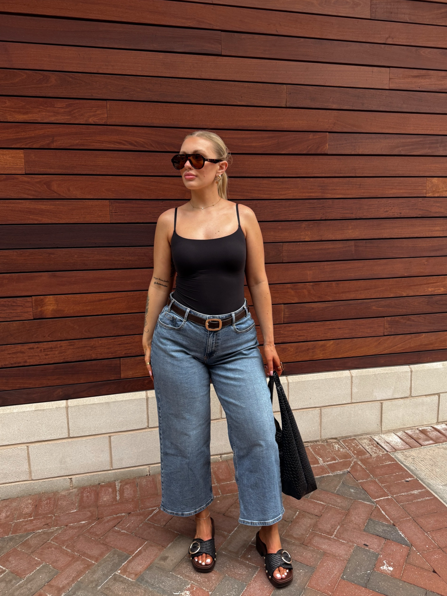 Jeans are from Zara “High Waist Wide Leg Cropped Belted” size 30 

#LTKTall #LTKootd #LTKU