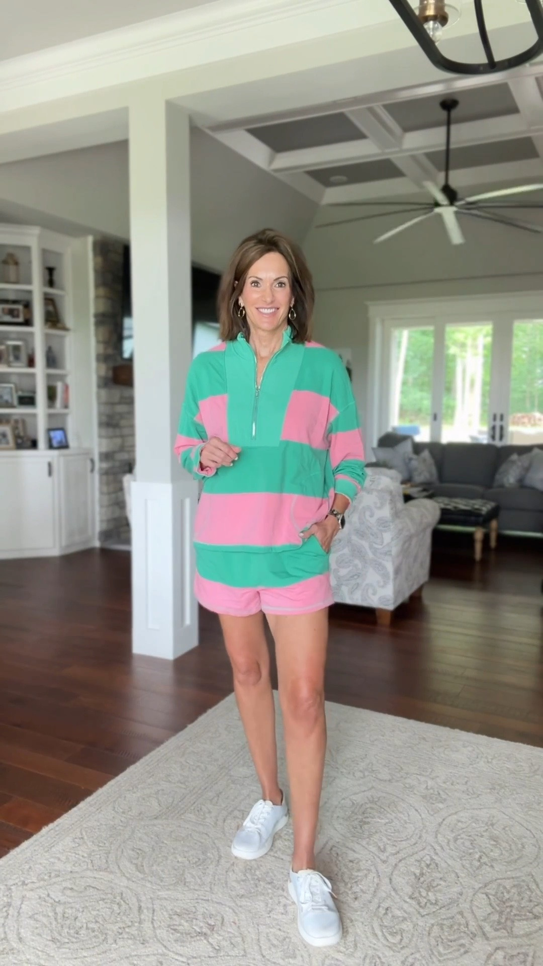 Travel style for a long weekend in Chicago to hang out with my son and grandson! 
Super casual style! 

Spanx discount : ANNIEKXSPANX 

Orange style - medium shirt and pants 
Scoop tank - large 
Sleeveless tank - medium 
Workout shorts - medium 
Bermuda denim shorts / 29 (I linked a more affordable similar pair)
Linen ruffle top - medium 
Linen short sleeve - medium 
Graphic tee - medium 
Red shorts - 29 (28 would fit)
Blue dress / size 10 
Beach sweater - medium 
Block stripe set / large (it’s big but I like it oversized) 
Pajama set - medium

#LTKTravel #LTKmomlife #LTKMidsize