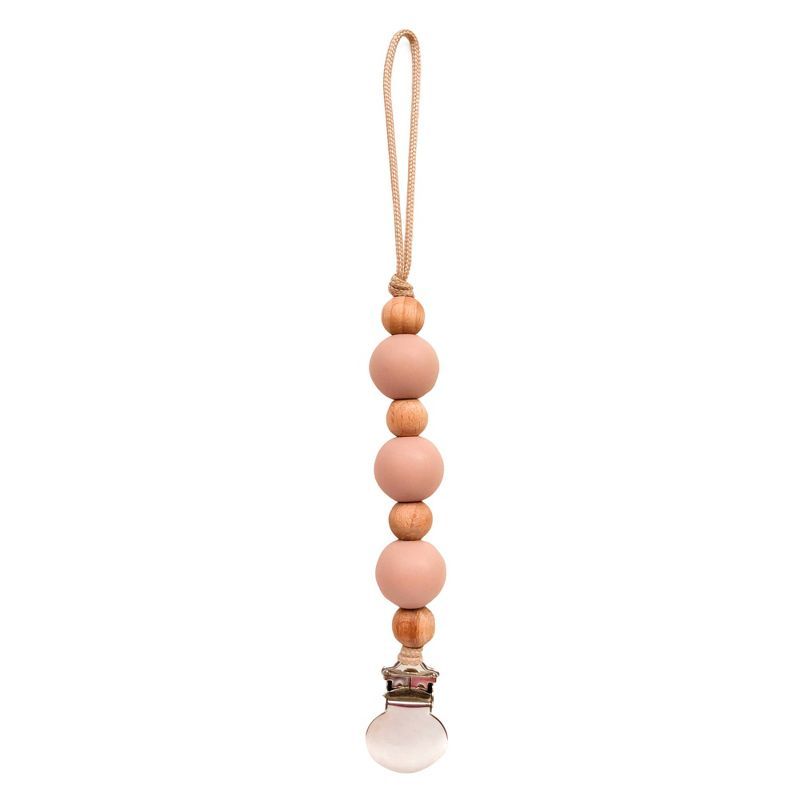 Pretty Please Teethers Zion Classic Pacifier Clips - Mahogany Rose | Target
