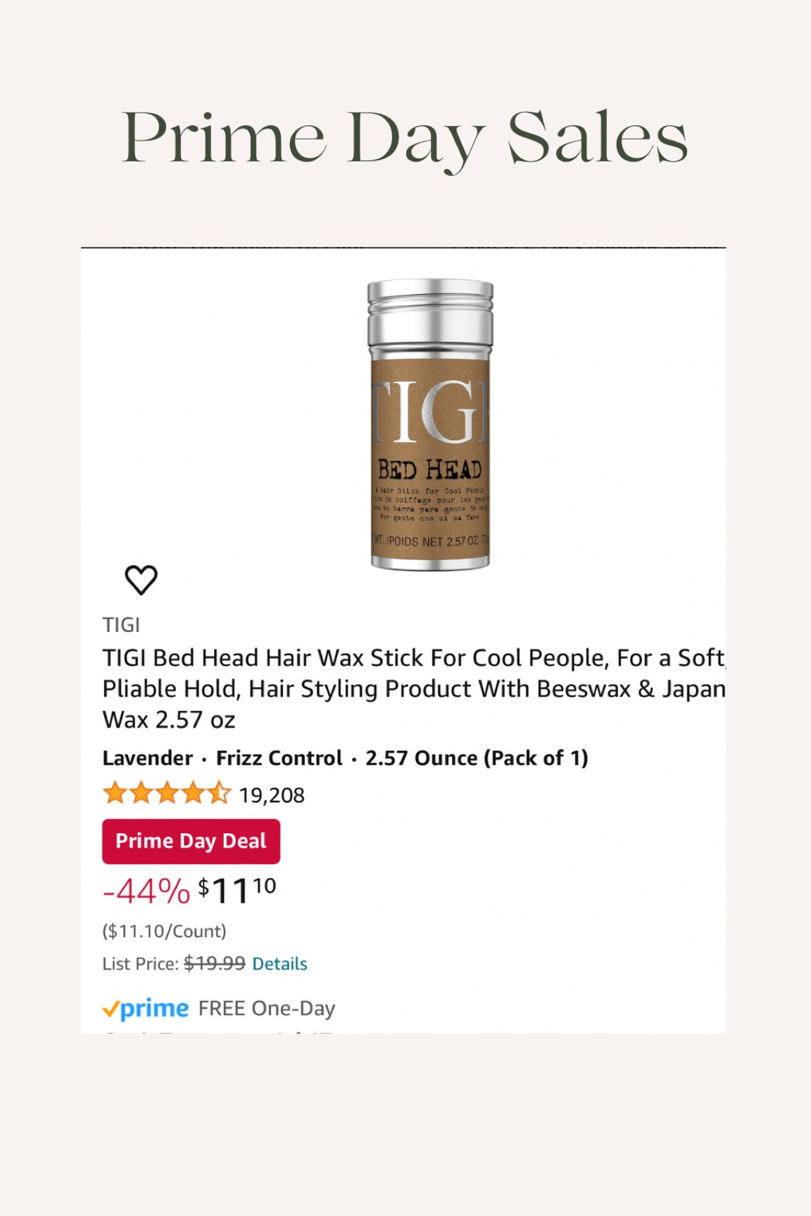 This is the only thing that can take my curls enough to rock a slick back bun. And on super sale for around $11 with Amazon Prime #tigi #bedhead #hair #curly #primeday #primeday2024 #amazon 

#LTKSaleAlert #LTKBeauty #LTKStyleTip