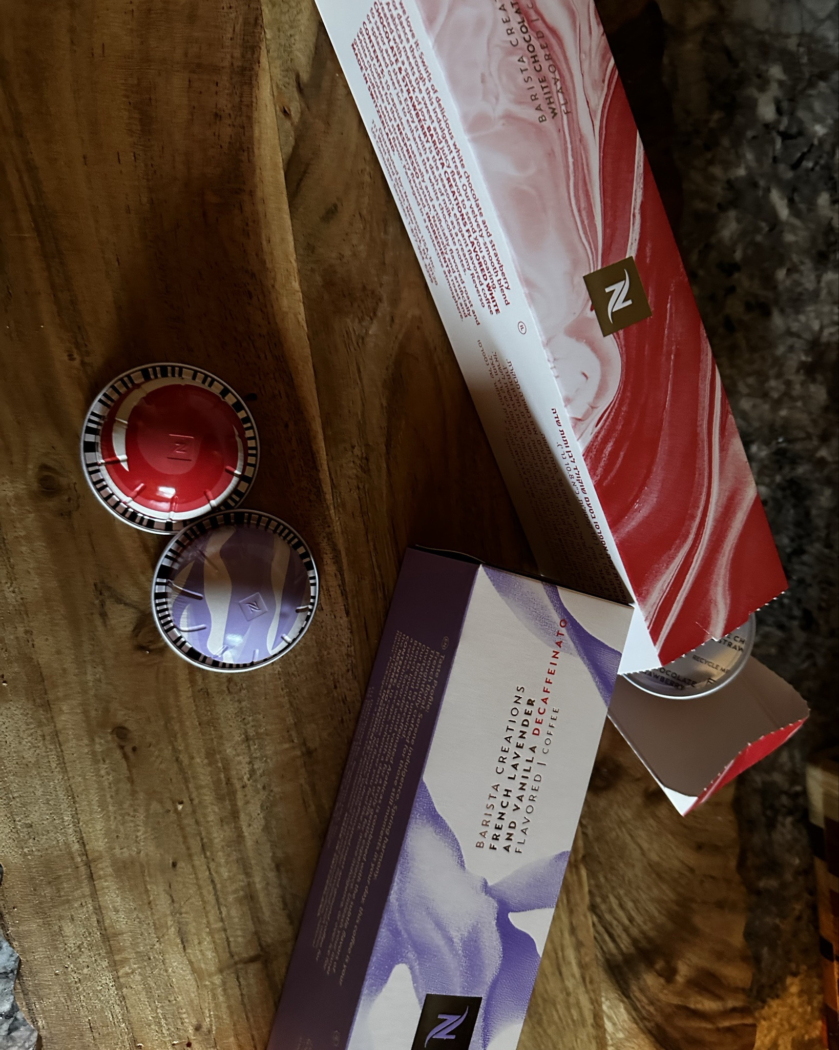 I may have purchased these specifically because the packaging is pretty 😍 

I can’t link the flavors on Nespresso’s website, but the flavors are White Chocolate & Strawberry and French Lavender & Vanilla!

#nespresso

#LTKSeasonal