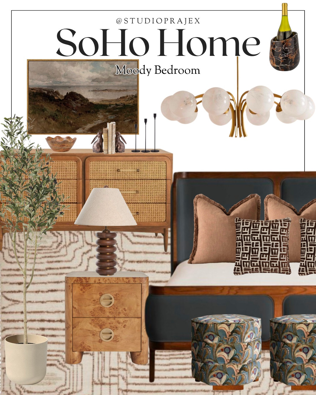 A perfectly moody bedroom design with mostly Soho Home pieces mixed with a few Amazon decor items 🖤 swipe for some paint color inspi to make this space EXTRA moody 🕯️ 

1: Cardamom by Farrow&Ball
2: Deep Reddish Brown by Farrow&Ball
3: Railings by Farrow&Balll

Home

#LTKstyletip #LTKfamily #LTKhome