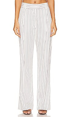 Shona Joy Harley Low Rise Slouch Pant in Ivory & Black from Revolve.com | Revolve Clothing (Global)