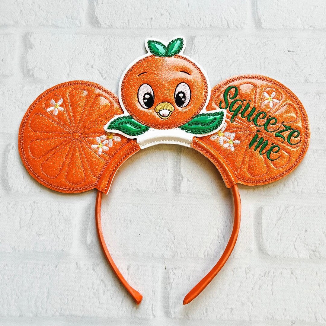 Magic Mouse Ears,custom Ears,mouse Ears, Magical Vacation Gift Ideas,orange Bird Mouse Ears, Embr... | Etsy (US)