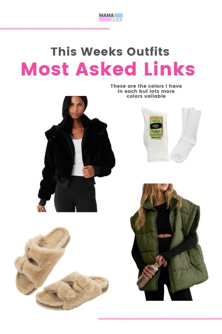 Most asked links and also my most used items! 

Cotton socks
Free people vest dupe 
Alo foxy jacket 
Fluffy slippers 
Amazon viral 
Amazon finds
Sports
Mom outfit 
Mom favorites 
Mom of three 


#LTKbeauty #LTKfindsunder50 #LTKmidsize