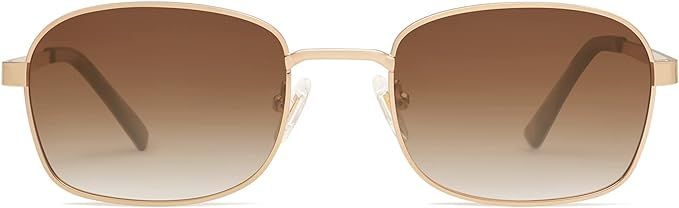 SOJOS Retro Polarized Oval Sunglasses for Women Men Trendy Classic Shades UV400 Protection SJ1177 | Amazon (US)