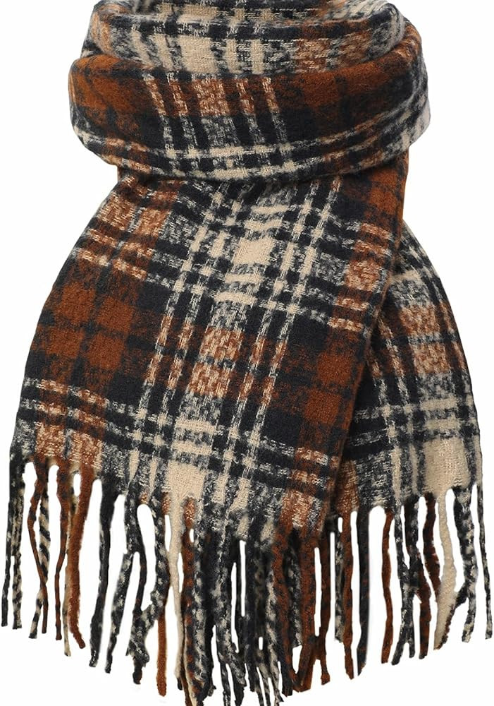 Tavaleu Winter Scarf for Women, Cashmere Feel Scarf Blanket Plaid Scarfs, Shawls Wraps Womens Sca... | Amazon (US)