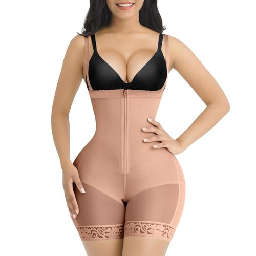 SHAPELLX Plus size Shapewear Body Shaper Tummy Control Faja Shapewear for Women Bodysuit BBL 3XL | Amazon (US)