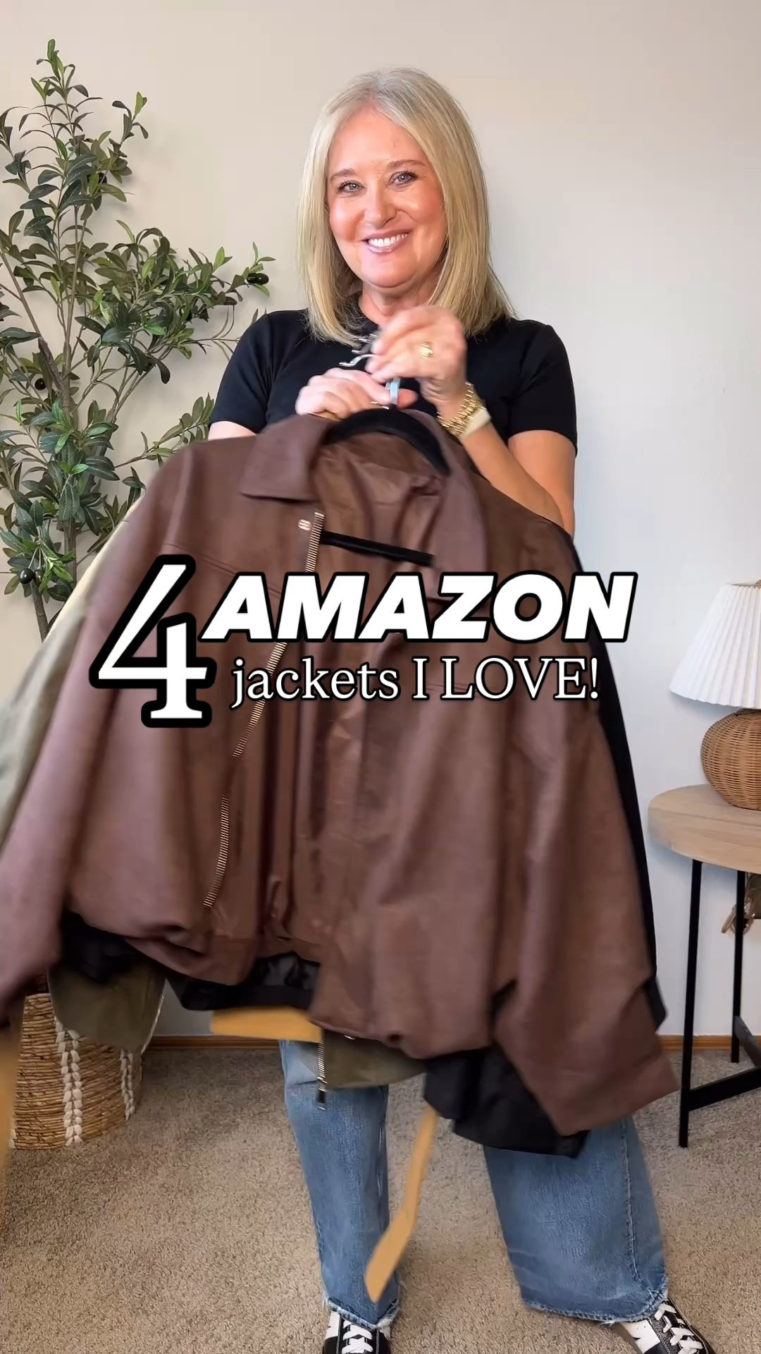 4 AMAZON jackets I LOVE! 
Black size medium/Madewell jeans
Brown size medium/Reformation jeans
Camel size medium/Levis
Green jacket size large

#LTKootd #LTKOver40 #LTKFindsUnder50