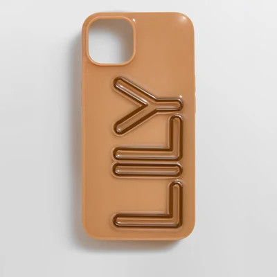 Fine Line Custom iPhone Case - Light Brown/Dark Brown | BaubleBar