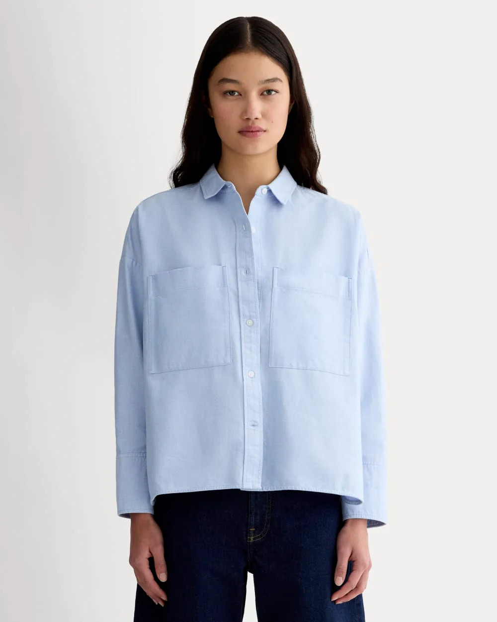 Everlane Boxy Oxford Shirt | Light Blue | XL | Cotton | Everlane