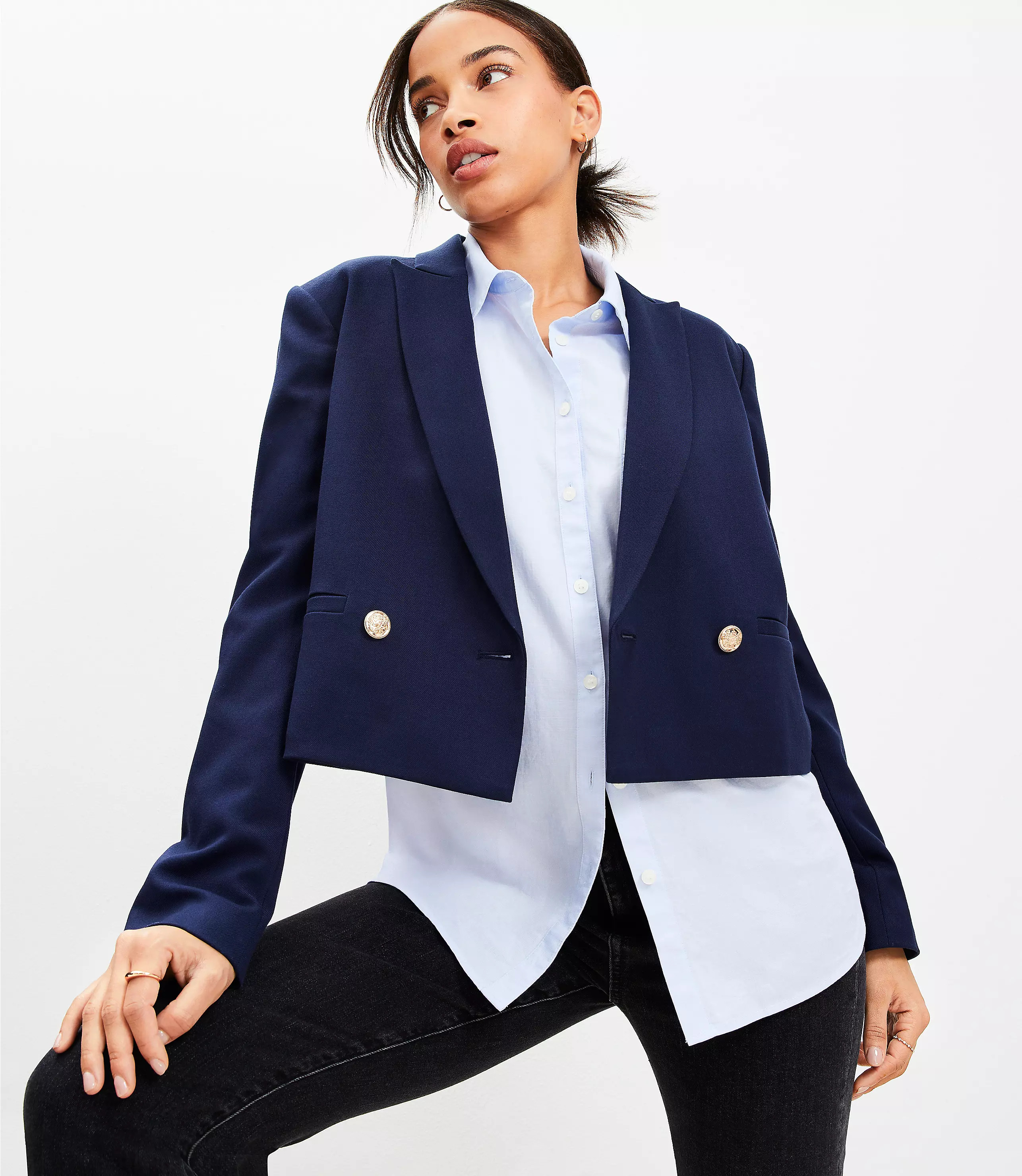 Modern Double Breasted Blazer | LOFT